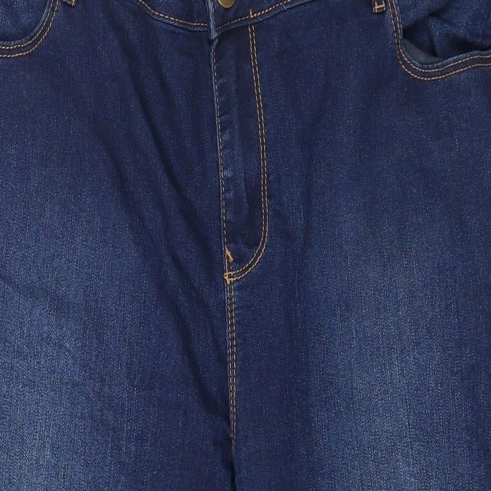 Dorothy Perkins Womens Blue  Denim Cropped Jeans Size 16 L20 in