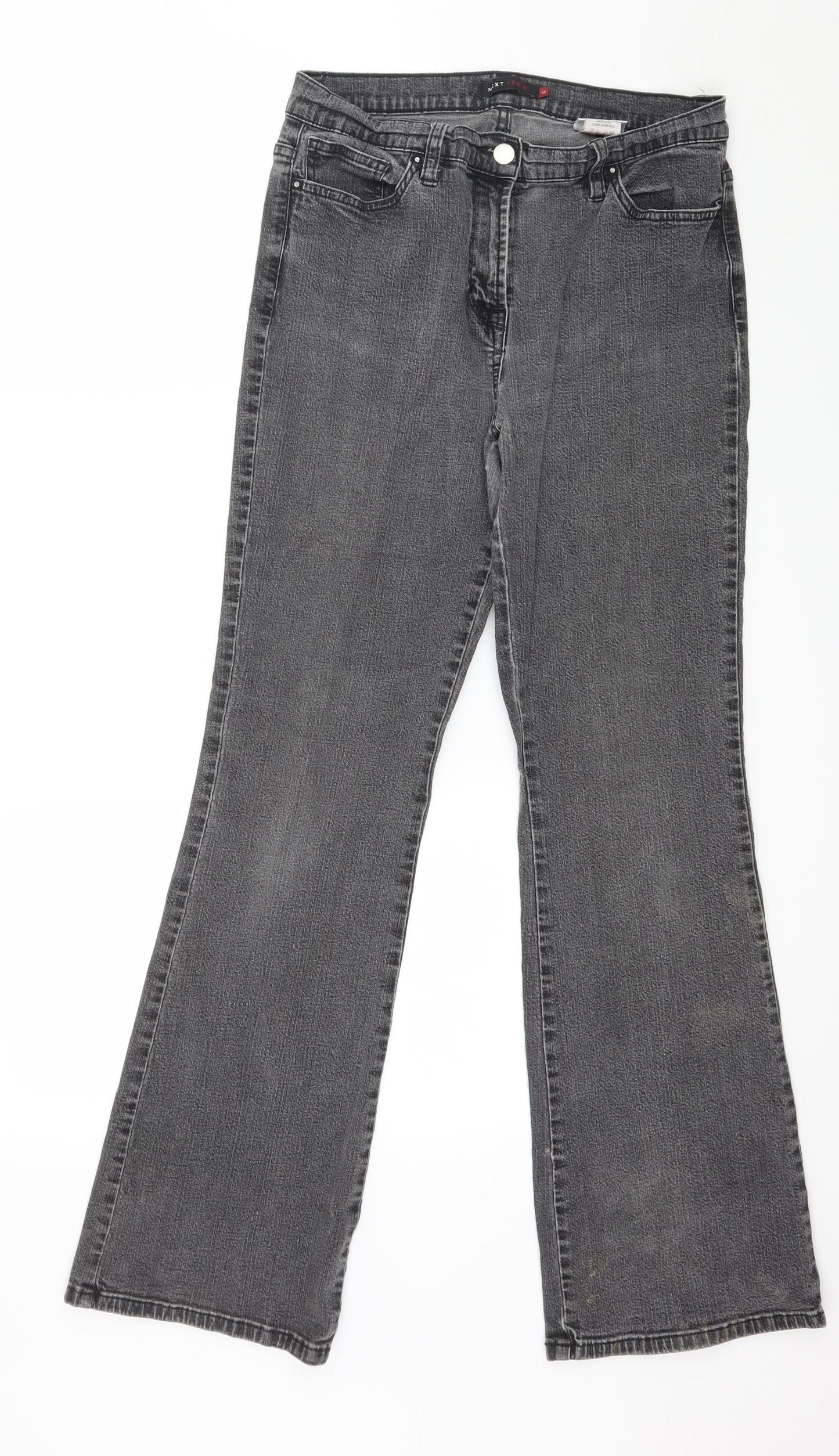 NEXT Womens Grey  Denim Bootcut Jeans Size 12 L29 in