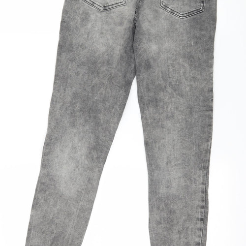 Denim & Co. Womens Grey  Denim Skinny Jeans Size 10 L25 in - Acid Wash