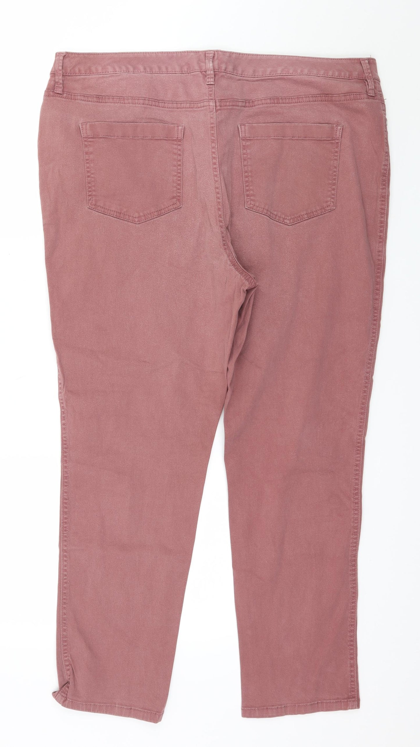 F&F Womens Pink  Denim Straight Jeans Size 36 in L27 in