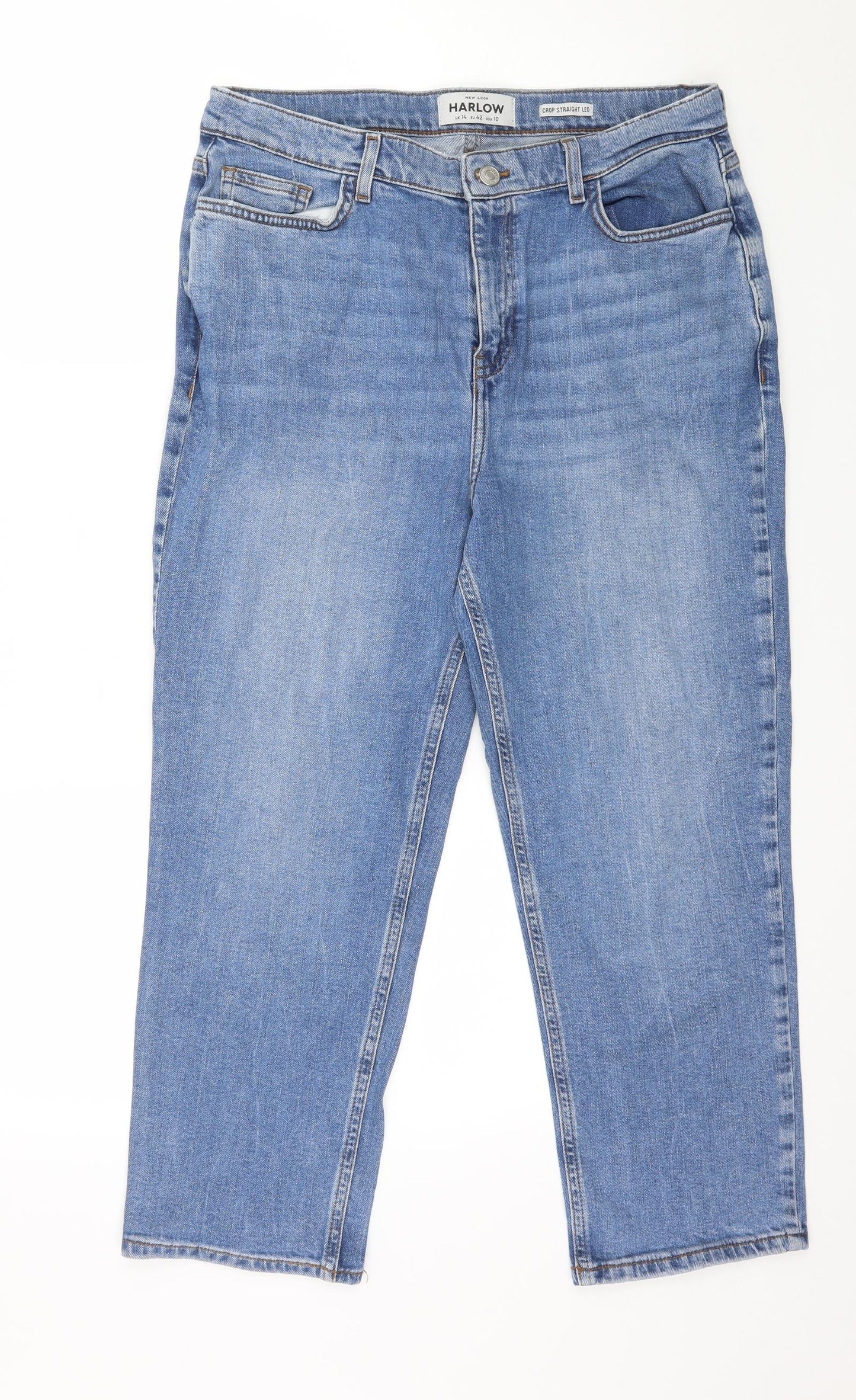 New Look Womens Blue  Denim Straight Jeans Size 14 L23 in