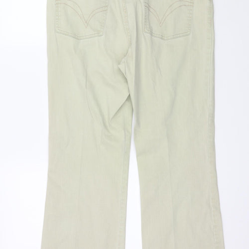 Papaya Womens Green  Denim Straight Jeans Size 36 in L27 in