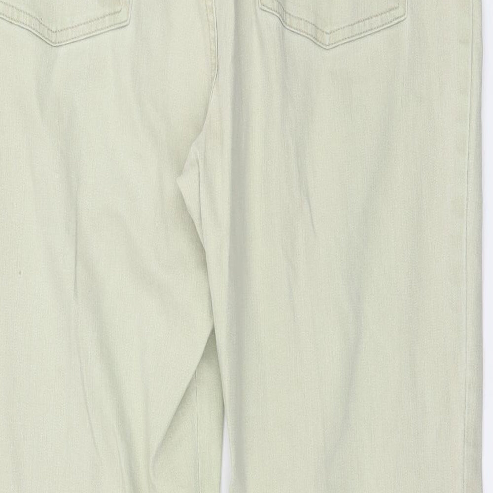 Papaya Womens Green  Denim Straight Jeans Size 36 in L27 in