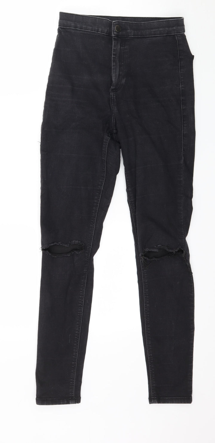 Topshop Womens Black Denim Skinny Jeans Size 28 in L29 in
