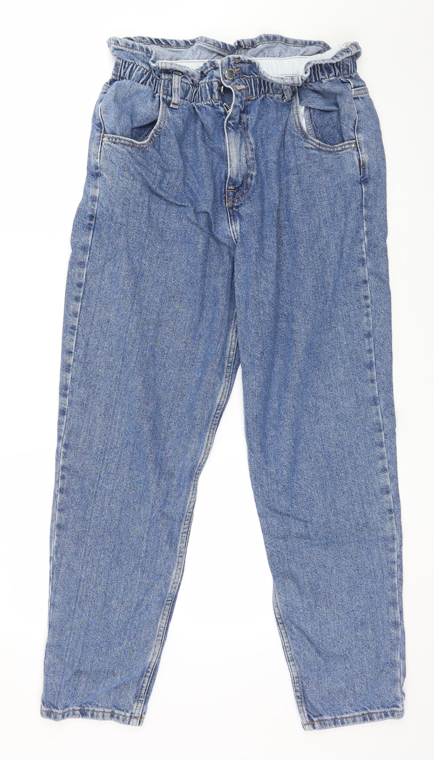 Denim & Co. Womens Blue  Denim Mom Jeans Size 14 L27 in