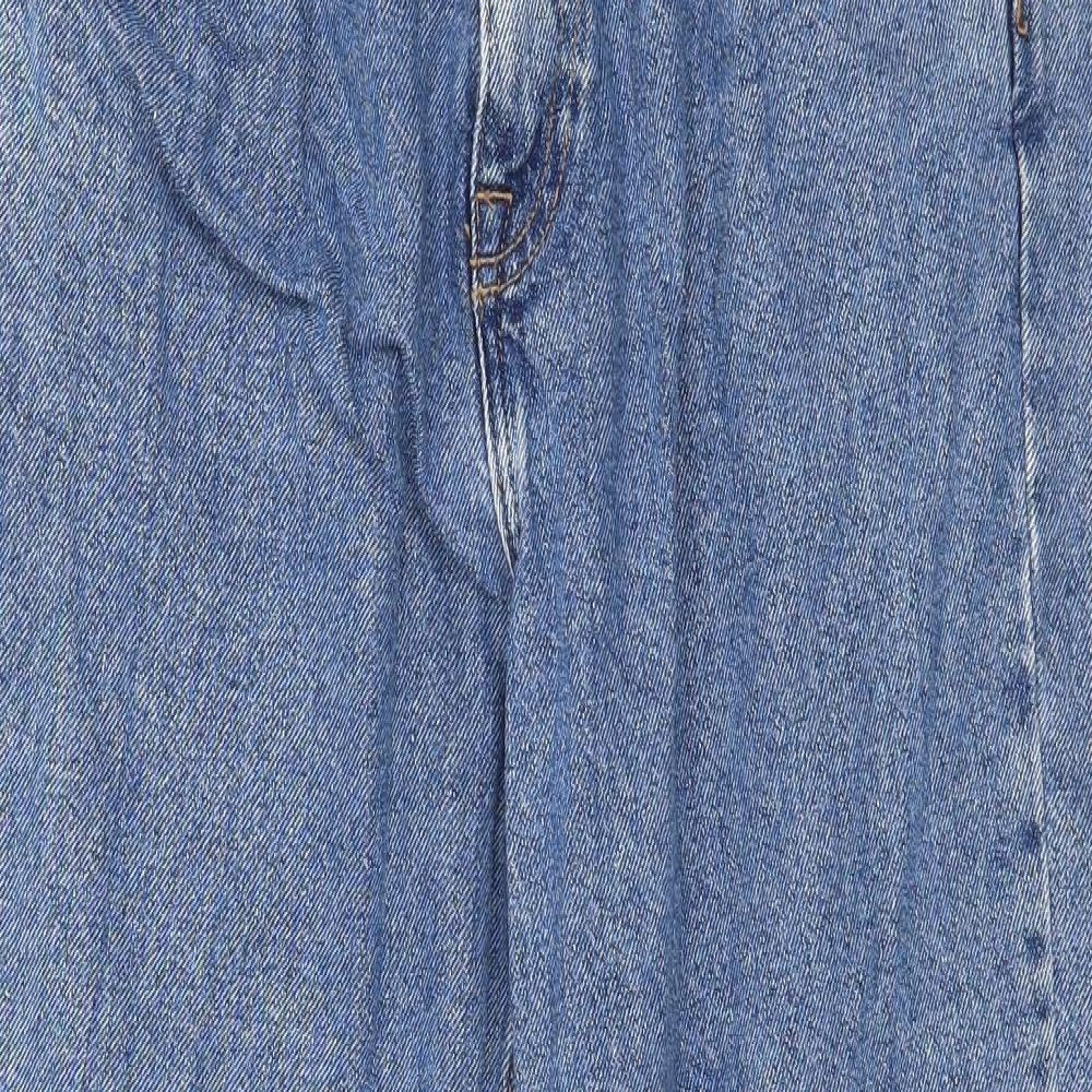 Denim & Co. Womens Blue  Denim Mom Jeans Size 14 L27 in