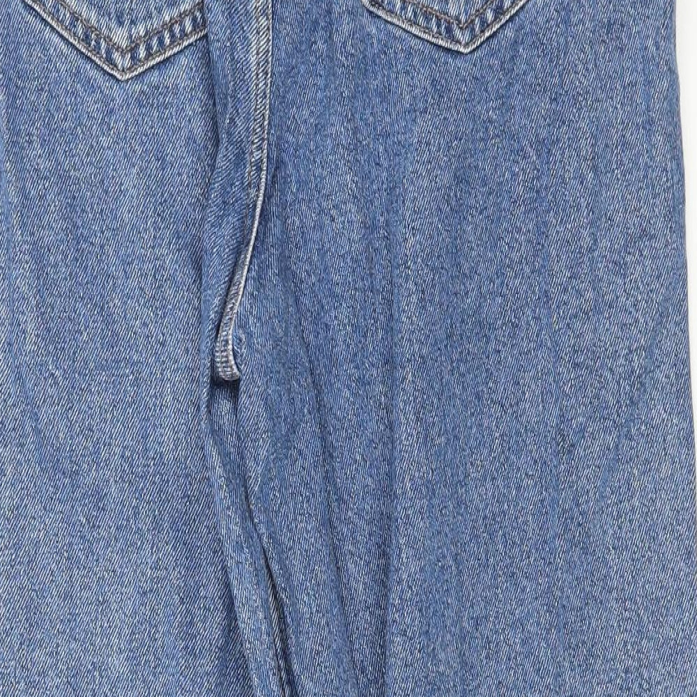 Denim & Co. Womens Blue  Denim Mom Jeans Size 14 L27 in