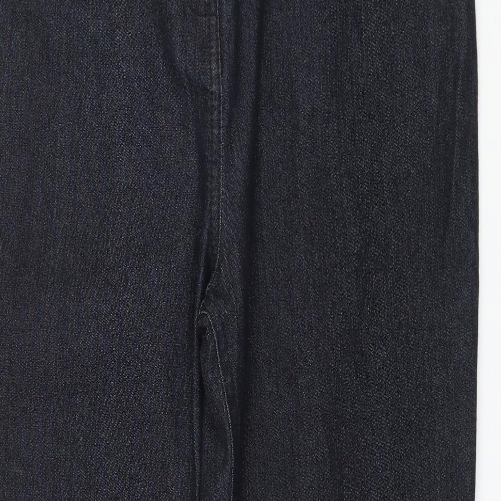 Marks and Spencer Womens Blue  Denim Straight Jeans Size 14 L30 in