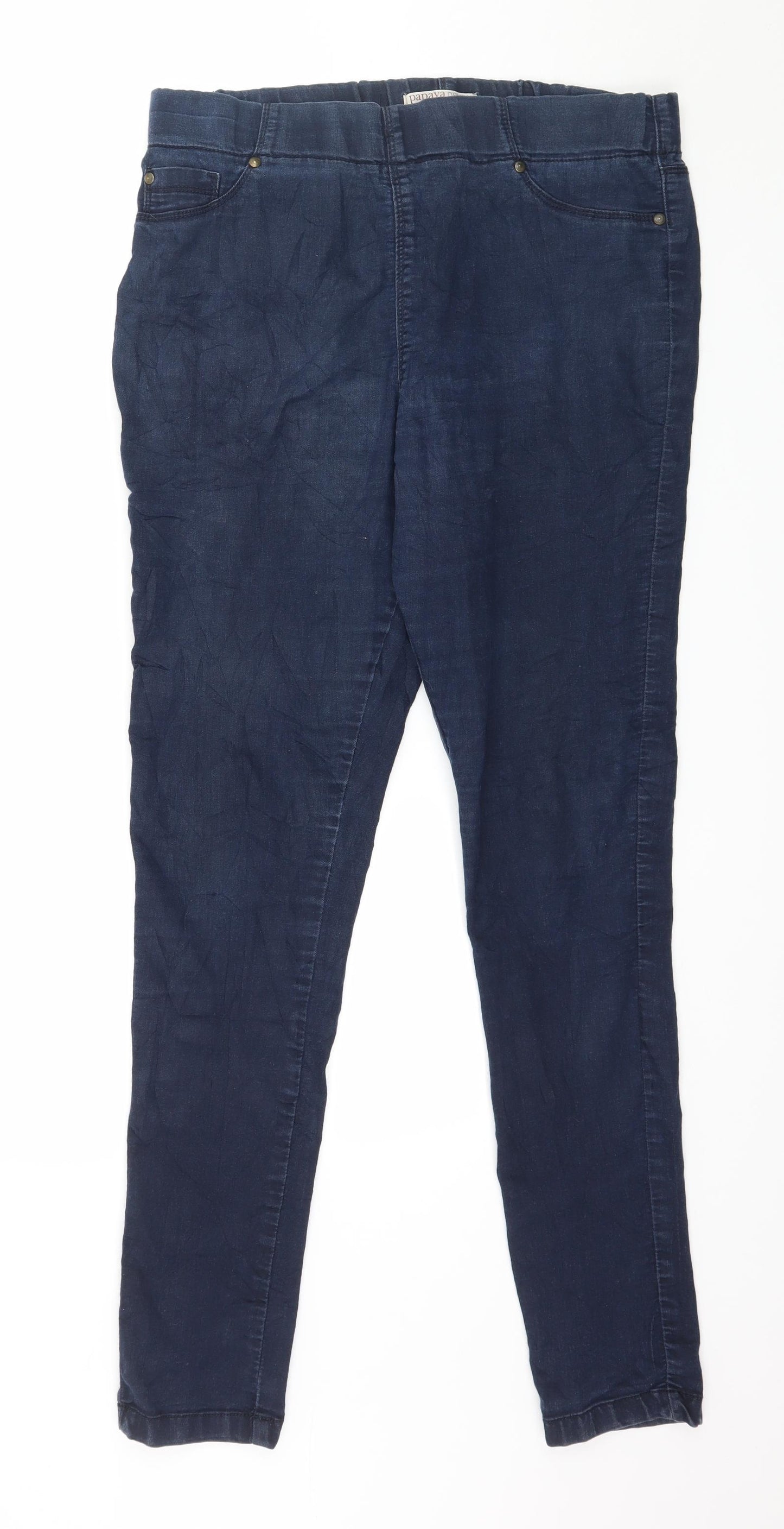 Papaya Womens Blue  Denim Jegging Jeans Size 16 L31 in