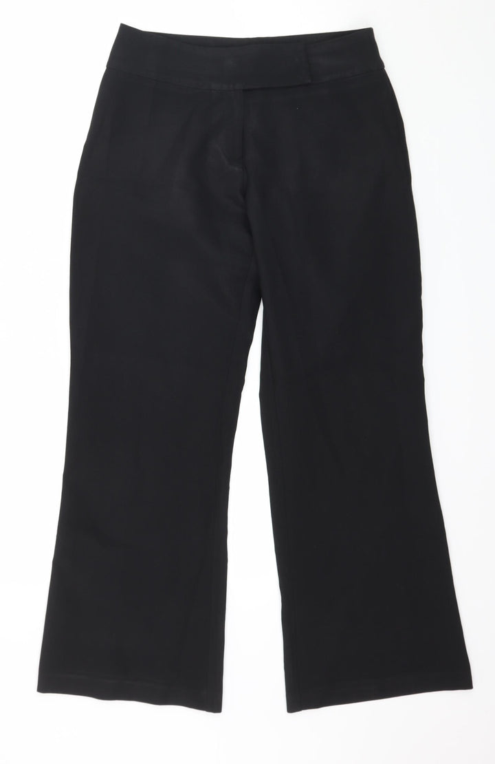 F&F Womens Black Trousers Size 10 L28 in