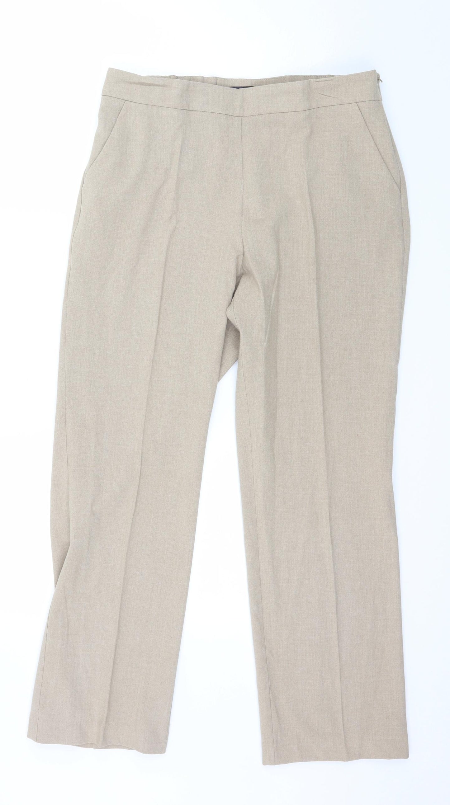 Marks and Spencer Womens Beige   Trousers  Size 12 L27 in