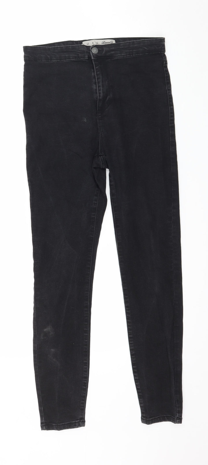 Denim & Co. Womens Black Denim Skinny Jeans Size 12 L28 in