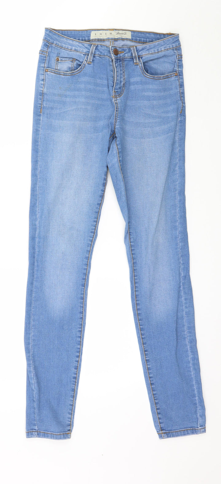 Denim & Co. Womens Blue Denim Skinny Jeans Size 8 L29 in