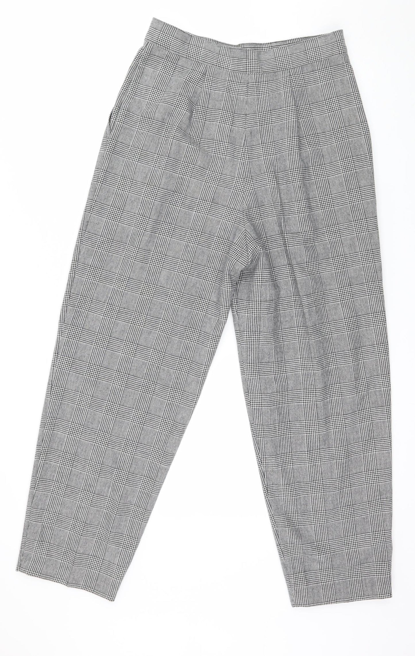 St Michael Womens Blue Check  Trousers  Size 14 L26 in
