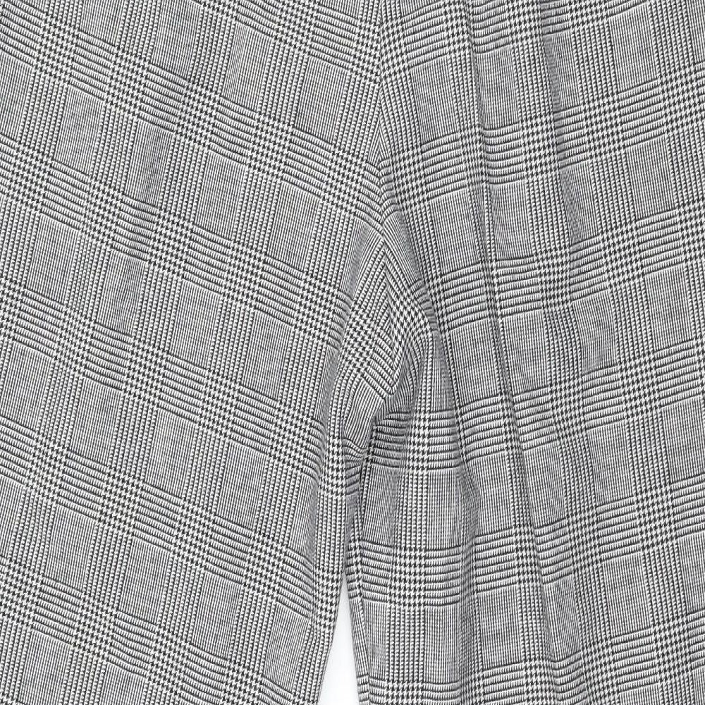 St Michael Womens Blue Check  Trousers  Size 14 L26 in