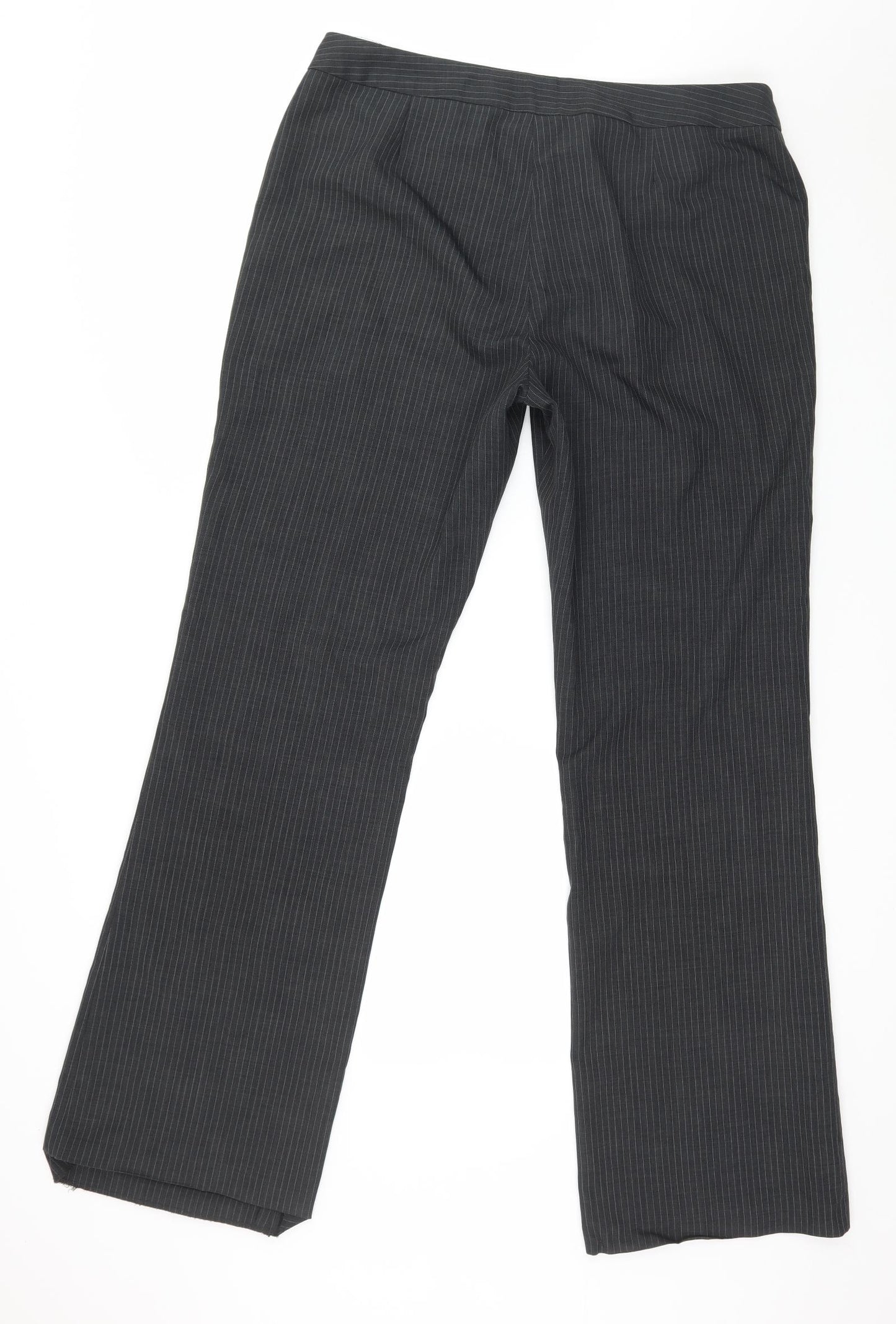 George Womens Grey Striped  Trousers  Size 14 L32 in