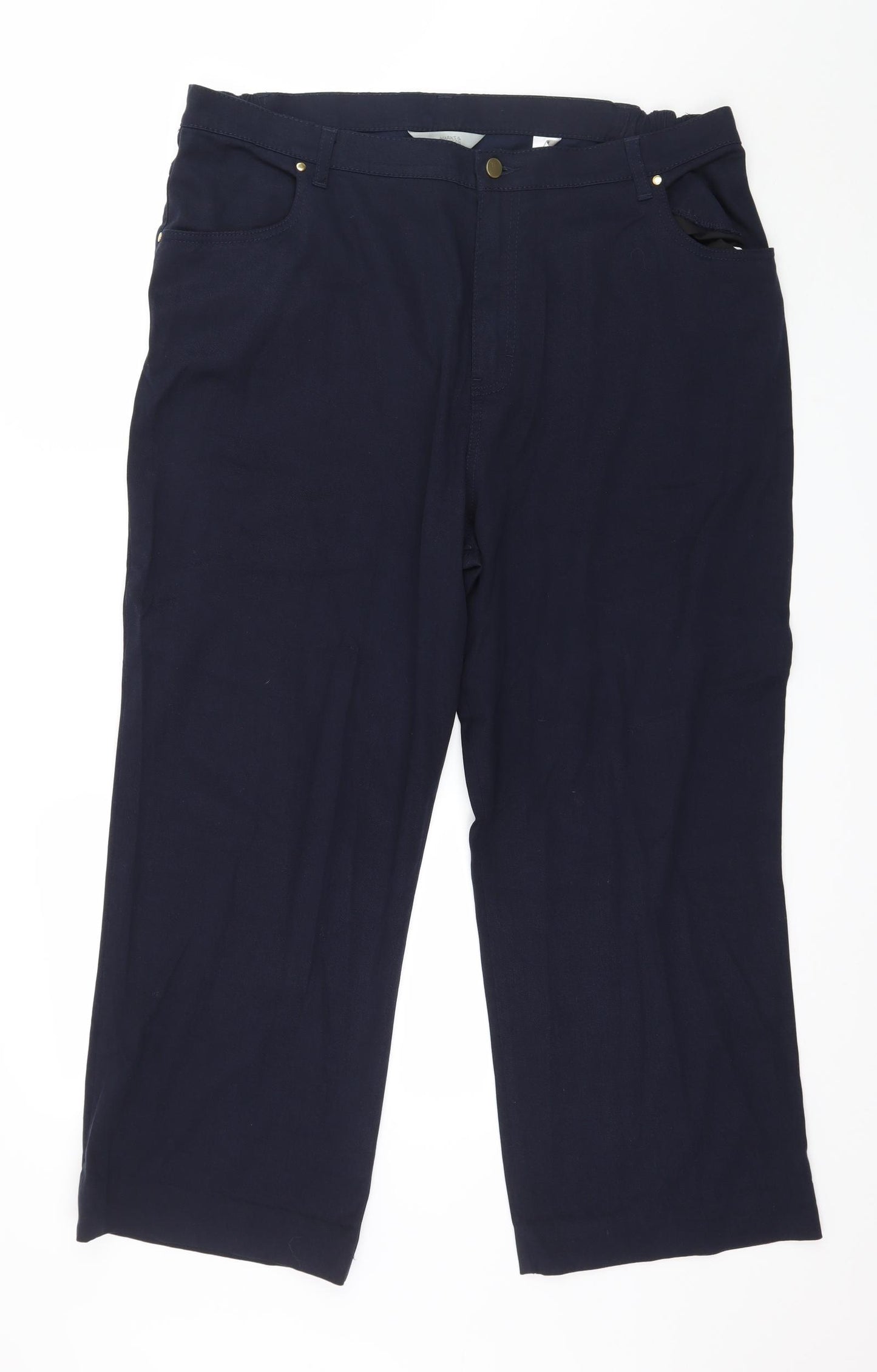 Marks and Spencer Womens Blue   Trousers  Size 22 L27 in