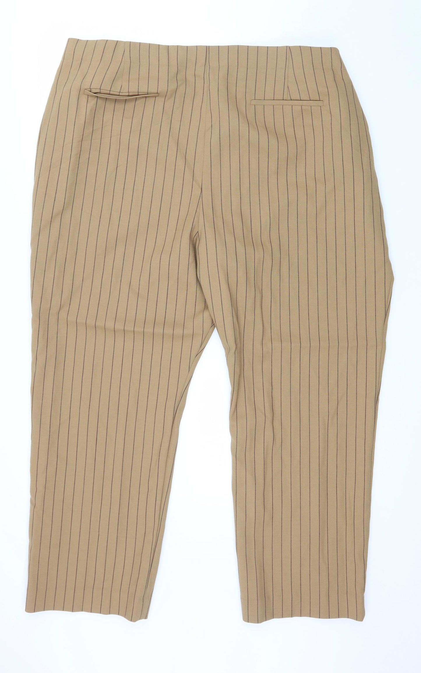 Autograph Womens Brown Striped  Trousers  Size 24 L28 in