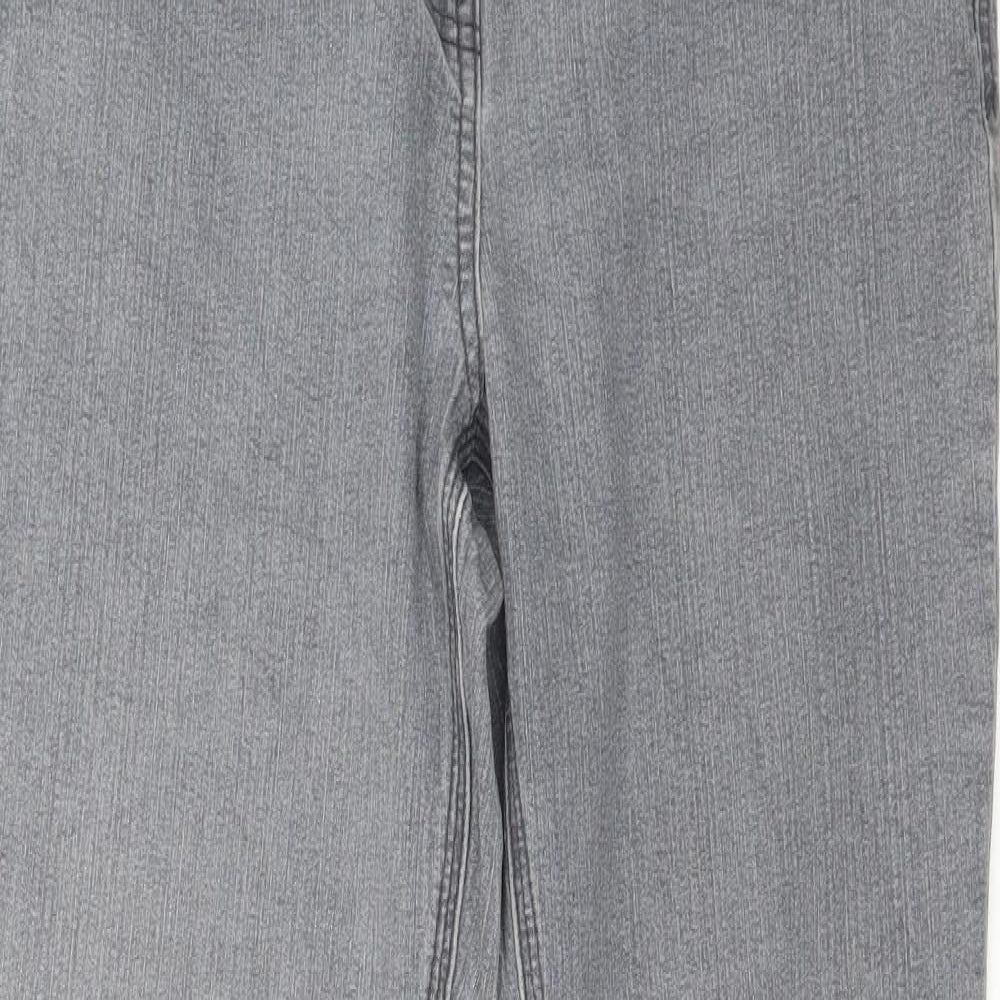 BHS Womens Grey  Denim Straight Jeans Size 12 L28 in