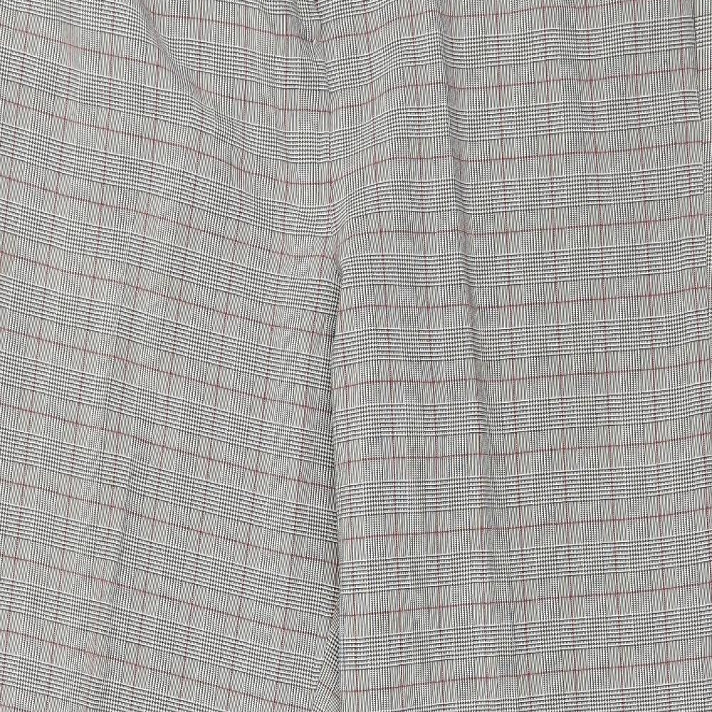 Evie Womens Grey Check  Trousers  Size 18 L31 in