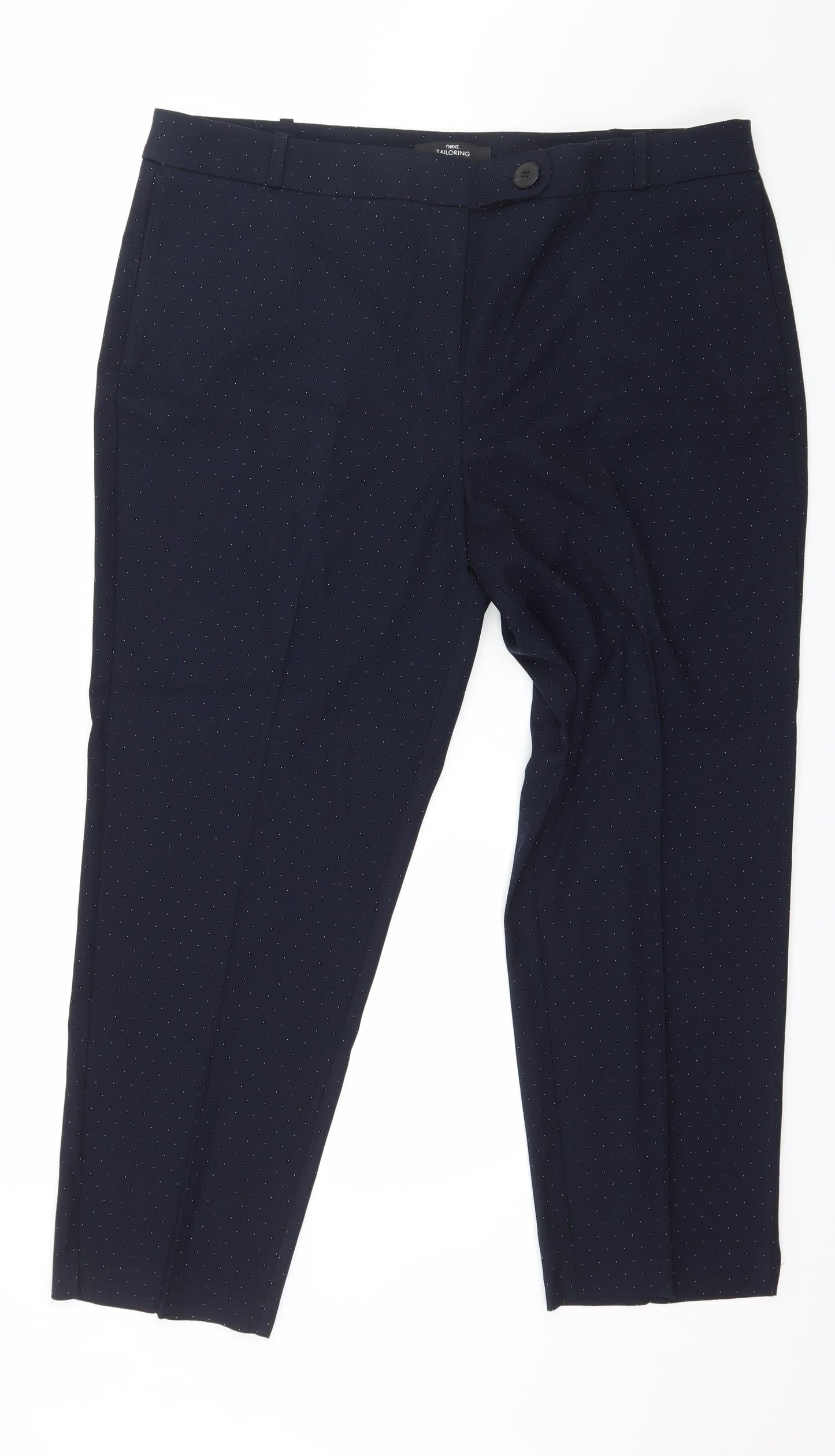 NEXT Womens Blue Polka Dot  Trousers  Size 18 L25 in