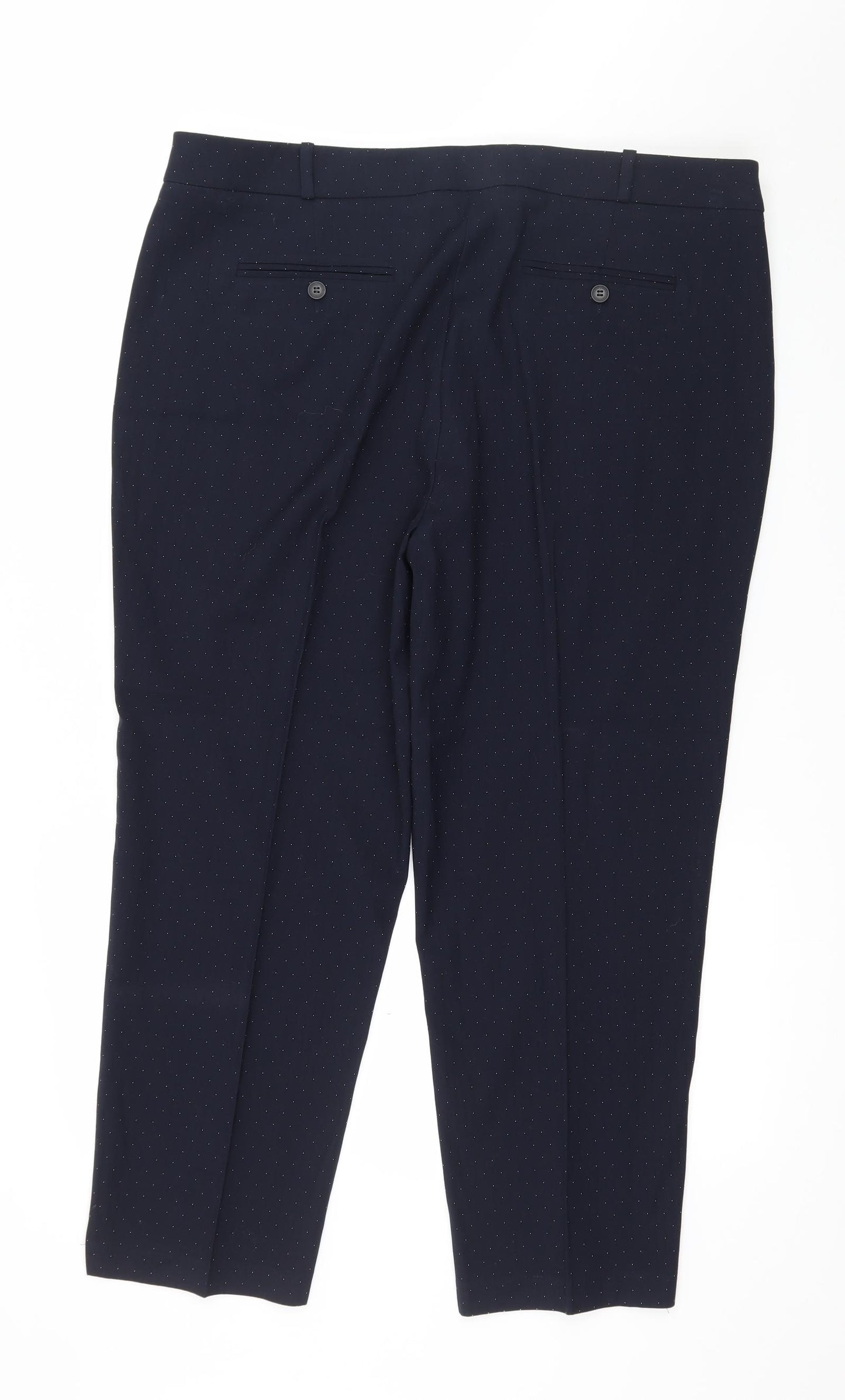 NEXT Womens Blue Polka Dot  Trousers  Size 18 L25 in