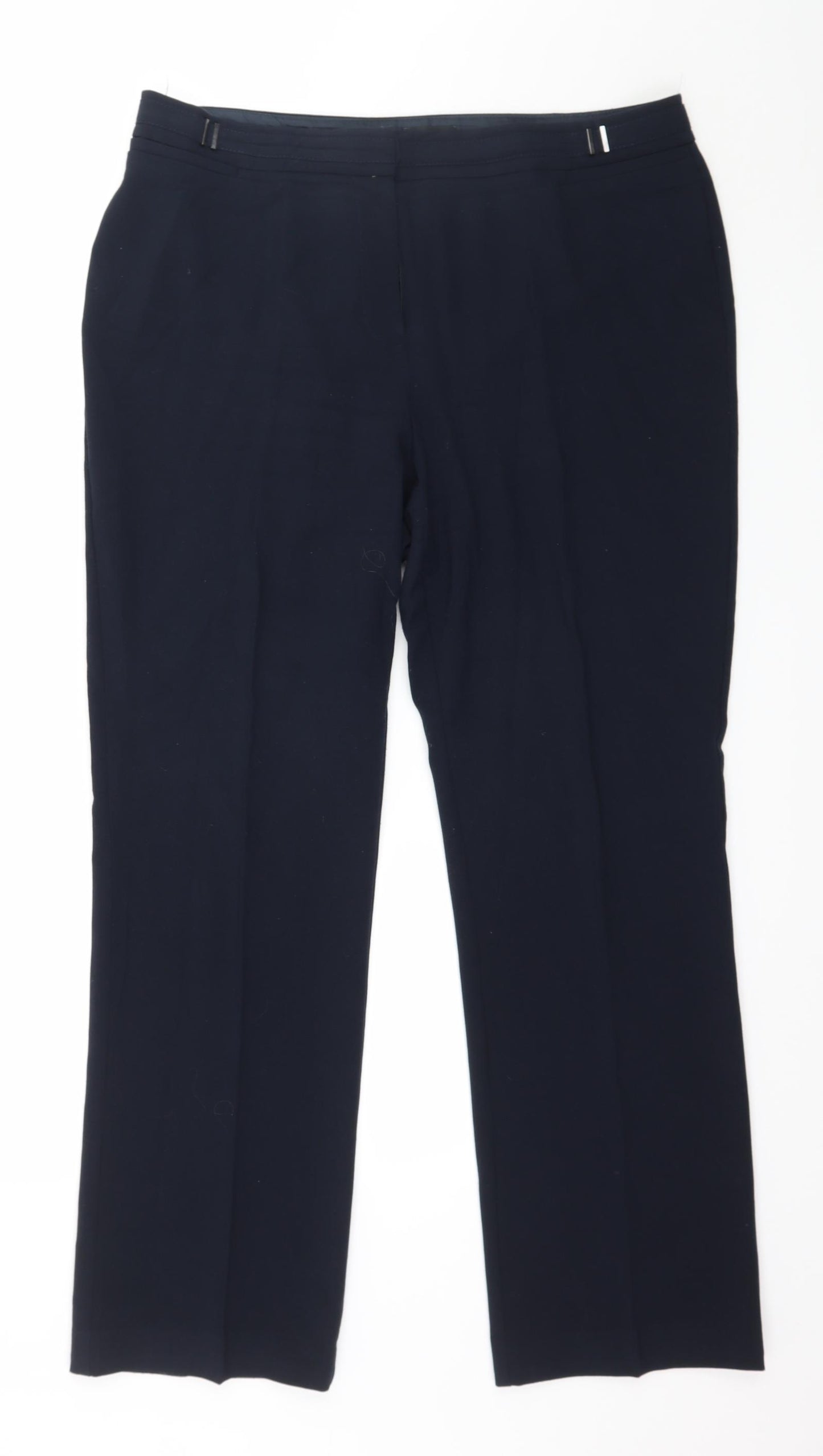 M&Co Womens Blue   Trousers  Size 14 L29 in