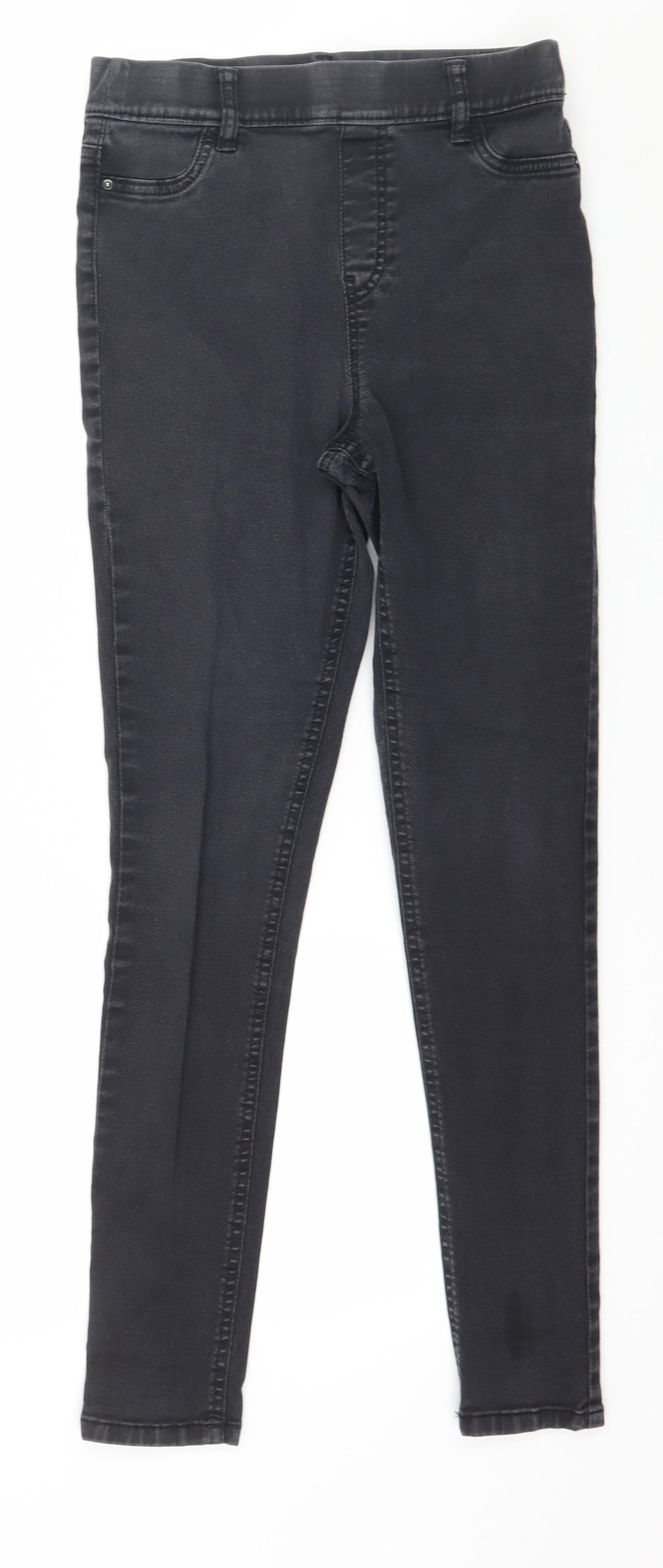 F&F Womens Grey  Denim Jegging Jeans Size 10 L27 in