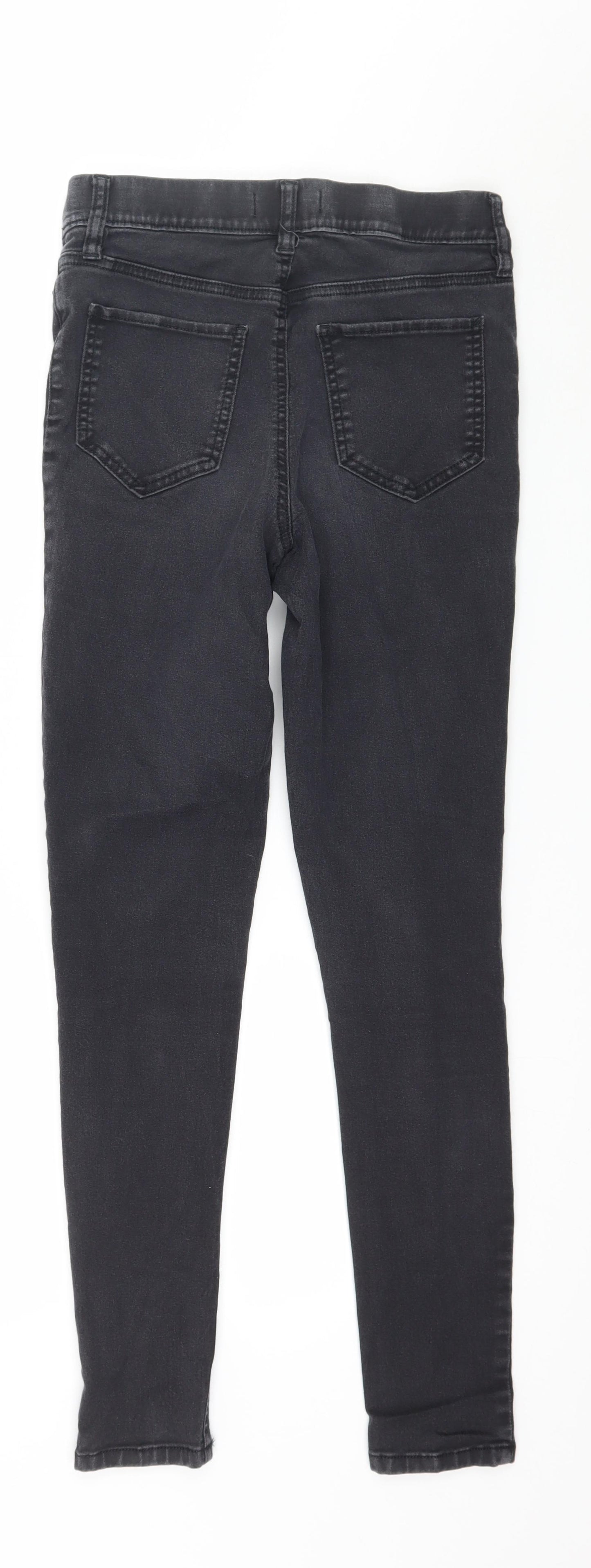 F&F Womens Grey  Denim Jegging Jeans Size 10 L27 in