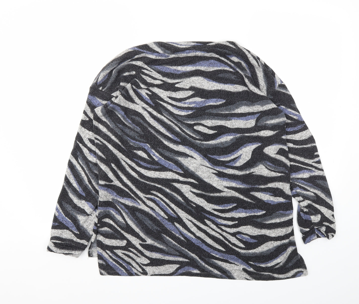 George Womens Black Animal Print  Basic T-Shirt Size M