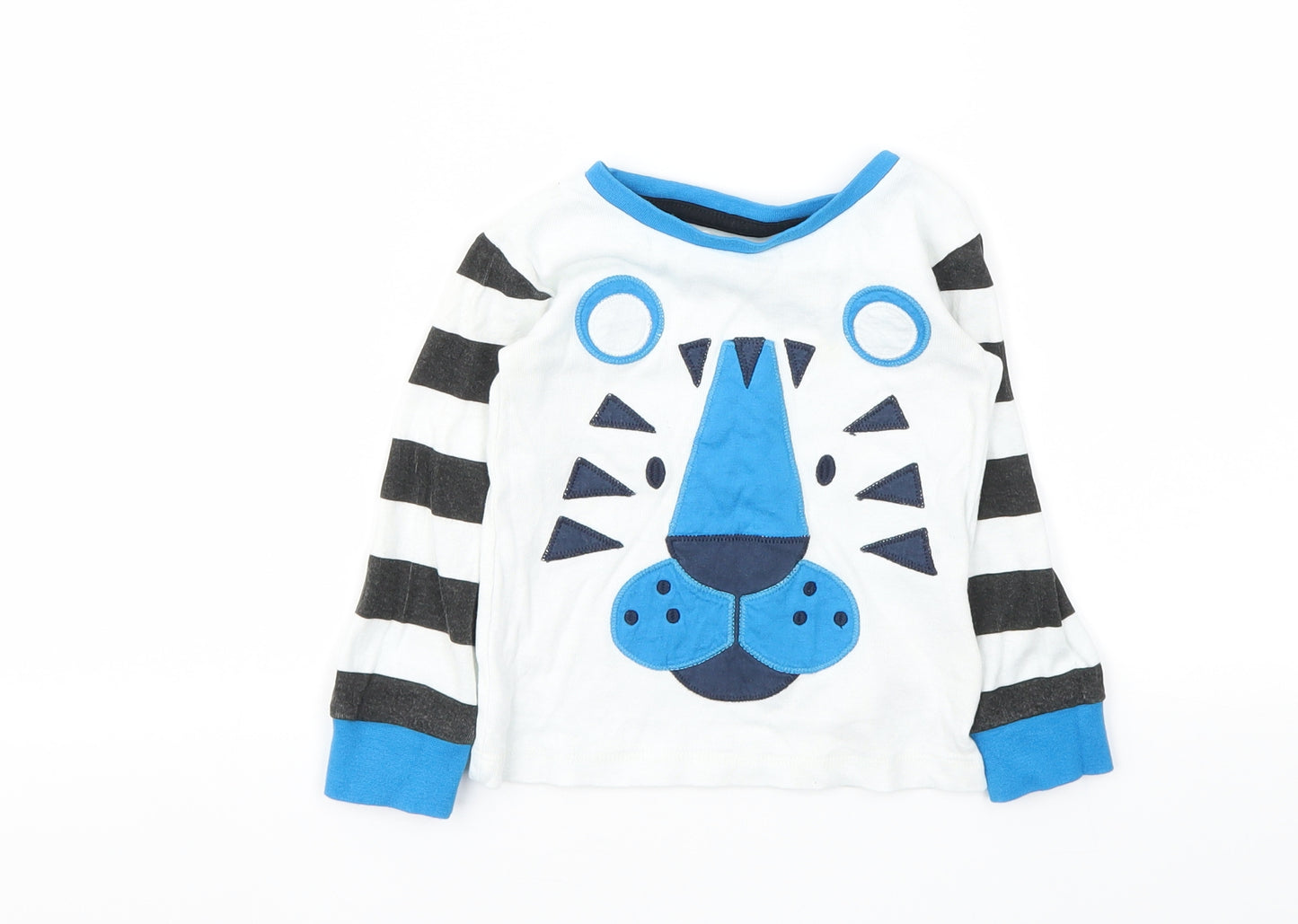 Minoti Boys White Animal Print  Basic T-Shirt Size 18-24 Months