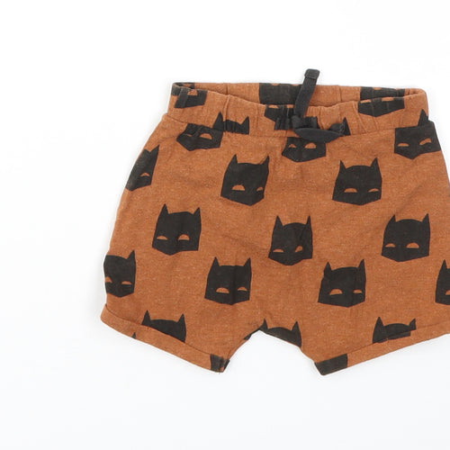 Batman Boys Brown Animal Print  Capri Trousers Size 6-9 Months