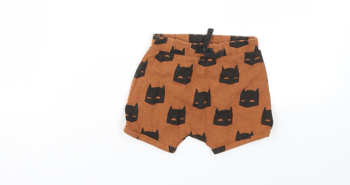 Batman Boys Brown Animal Print Capri Trousers Size 6-9 Months