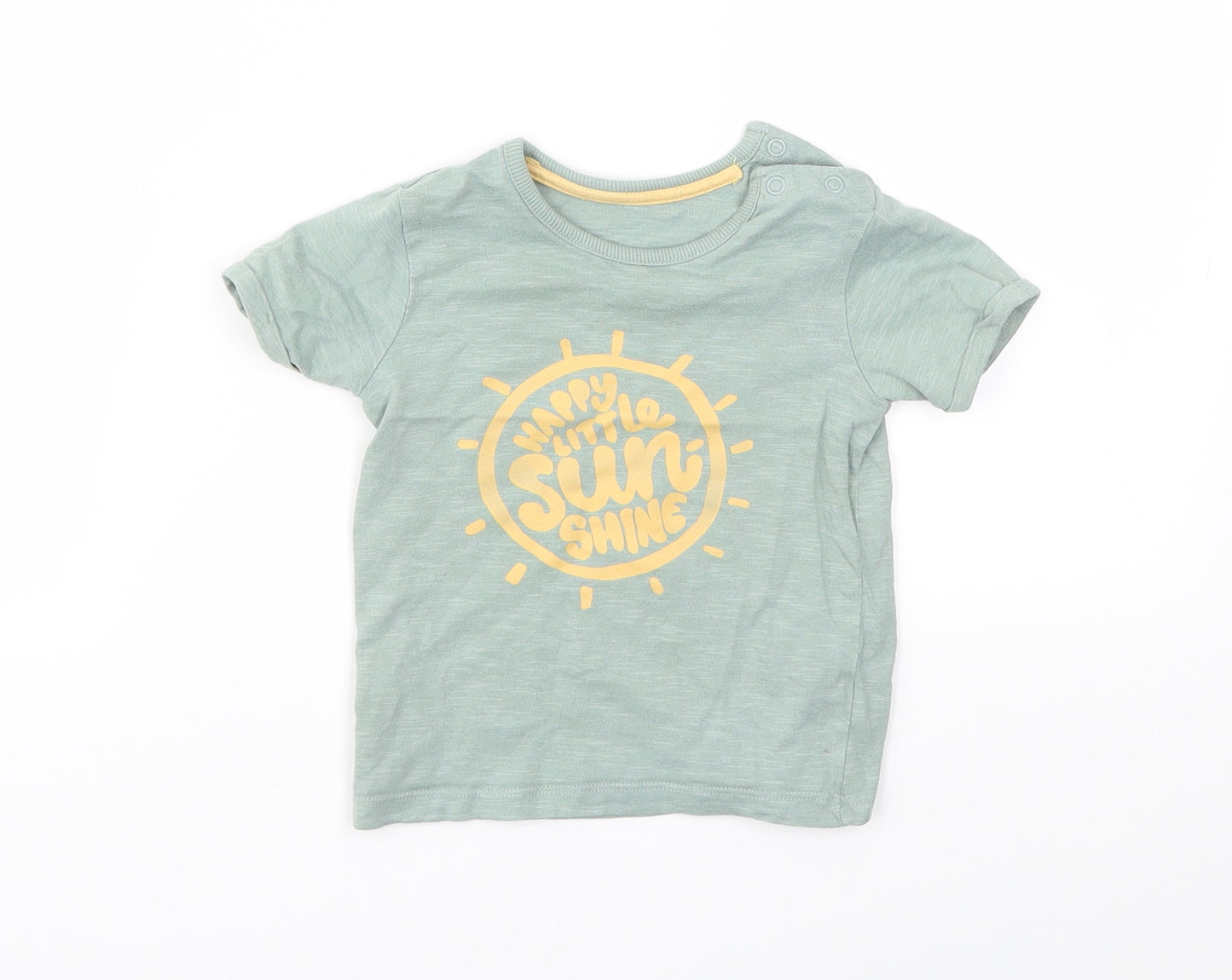 George Boys Green Animal Print  Basic T-Shirt Size 9-12 Months