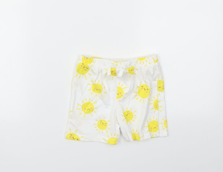 F&F Boys Yellow Animal Print Capri Leggings Size 9-12 Months