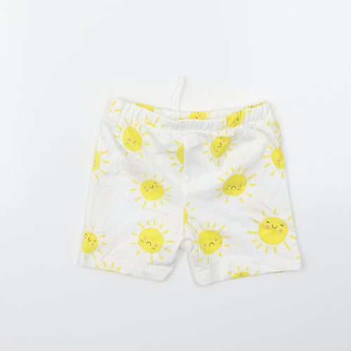 F&F Boys Yellow Animal Print  Capri Leggings Size 9-12 Months