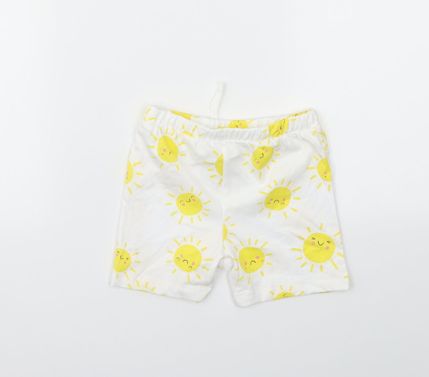 F&F Boys Yellow Animal Print  Capri Leggings Size 9-12 Months