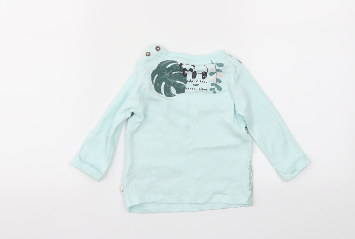 F&F Boys Blue Animal Print  Basic T-Shirt Size 6-9 Months