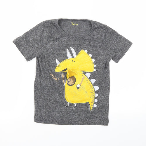 TU Boys Grey   Basic T-Shirt Size 4-5 Years