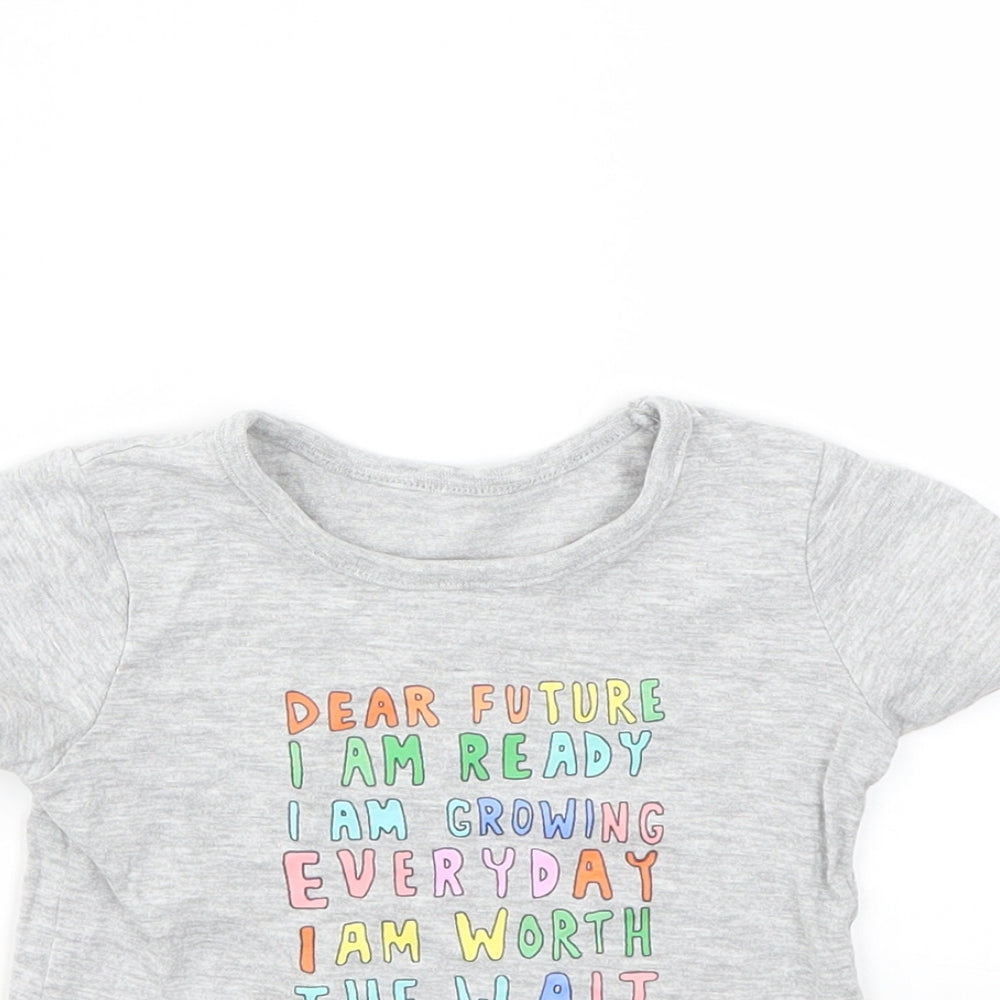 George Boys Grey   Basic T-Shirt Size 9-12 Months