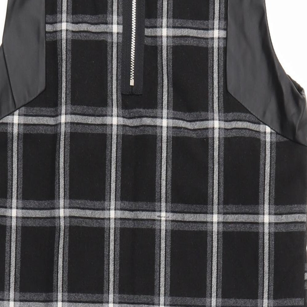 Urban Mist Womens Black Check  A-Line  Size L