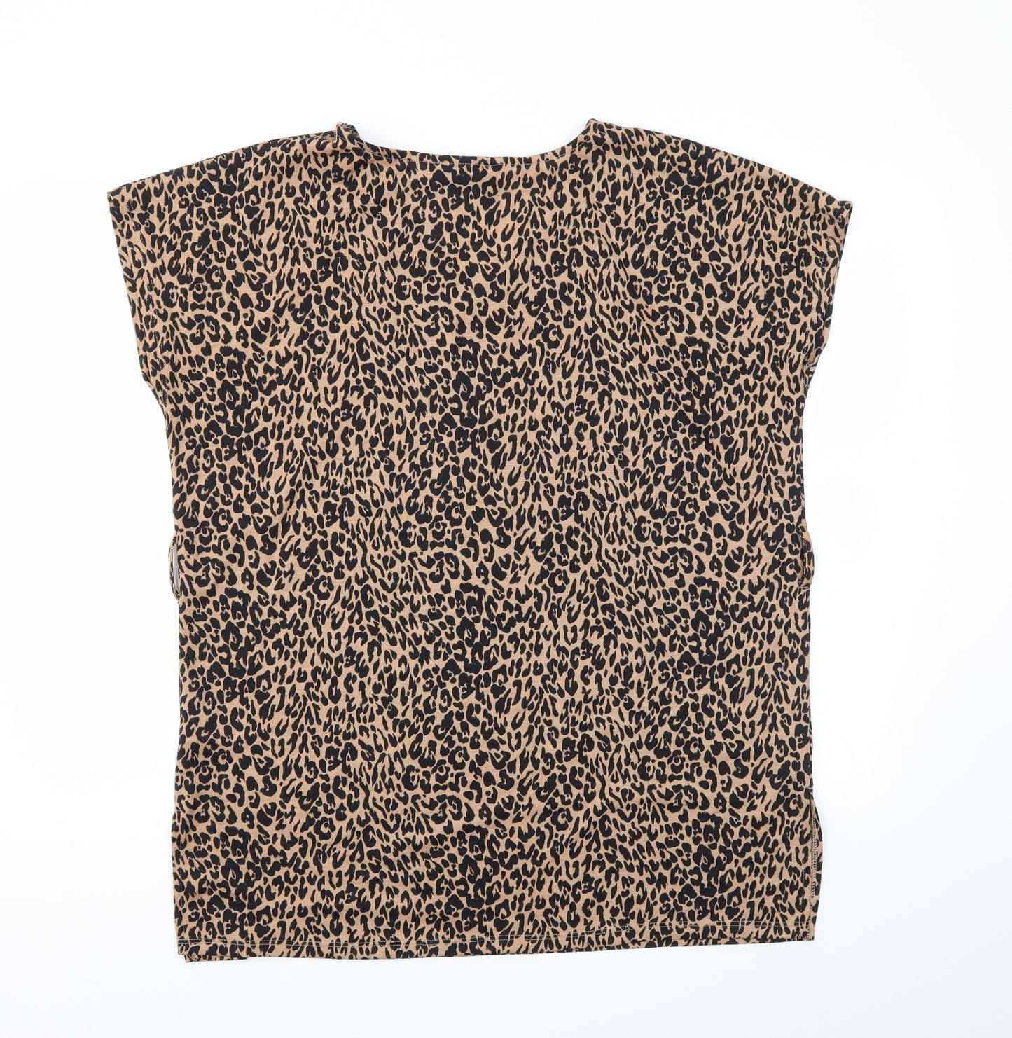 F&F Womens Brown Animal Print  Basic T-Shirt Size 14