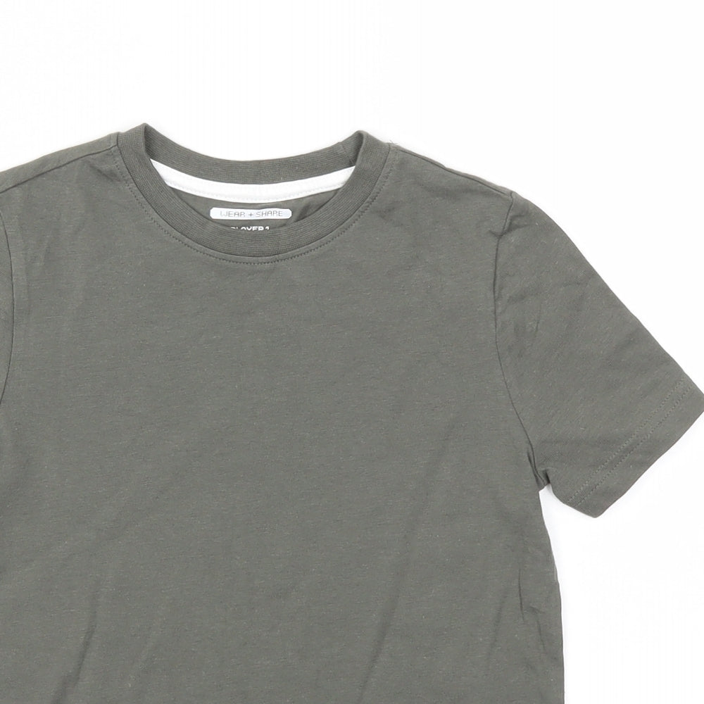 F&F Boys Green   Basic T-Shirt Size 5-6 Years