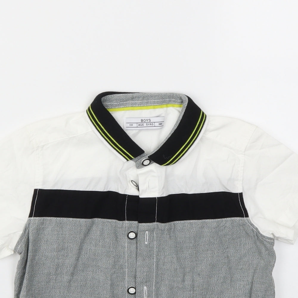 Matalan Boys Grey   Basic T-Shirt Size 5 Years