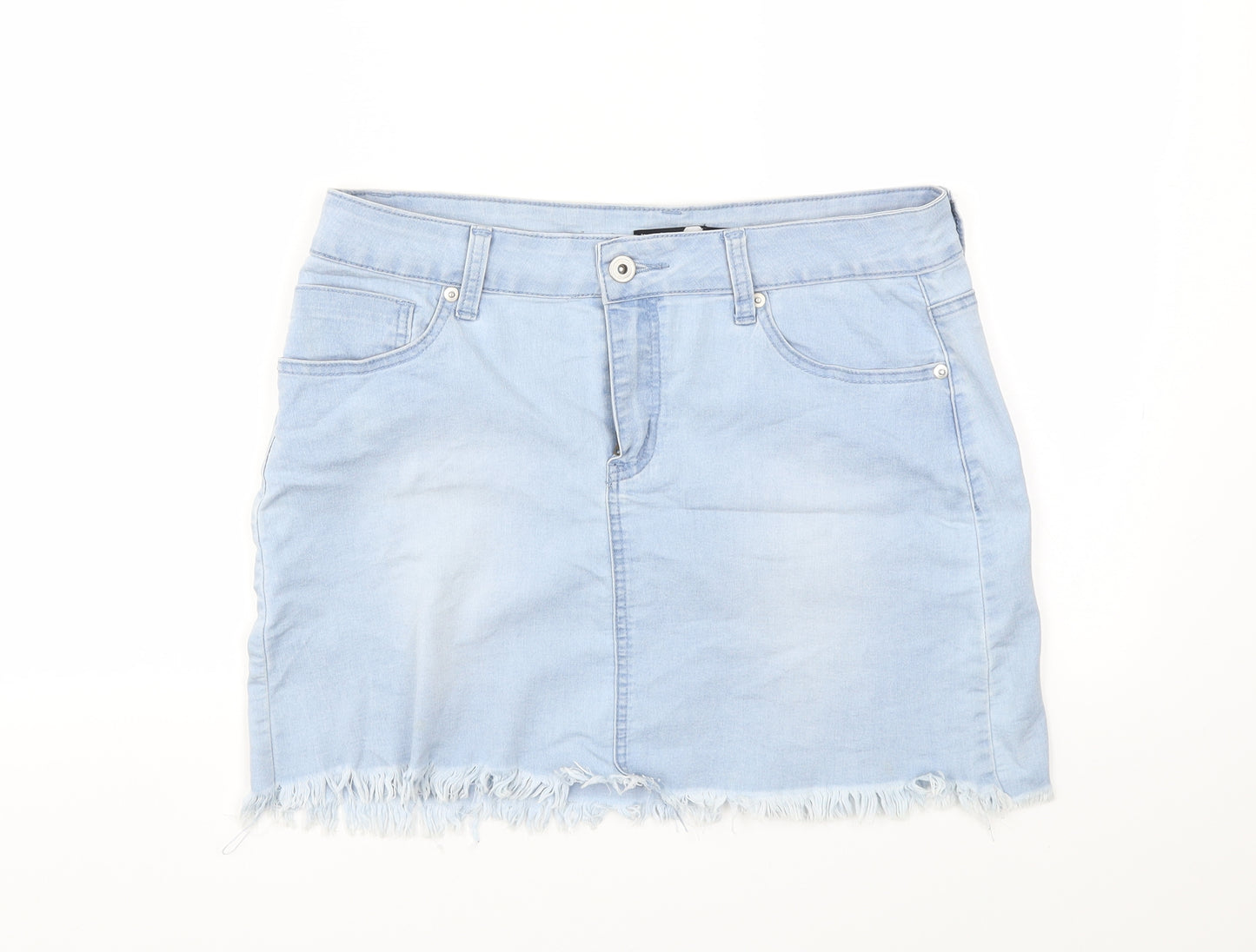 Boohoo Womens Blue   A-Line Skirt Size 12