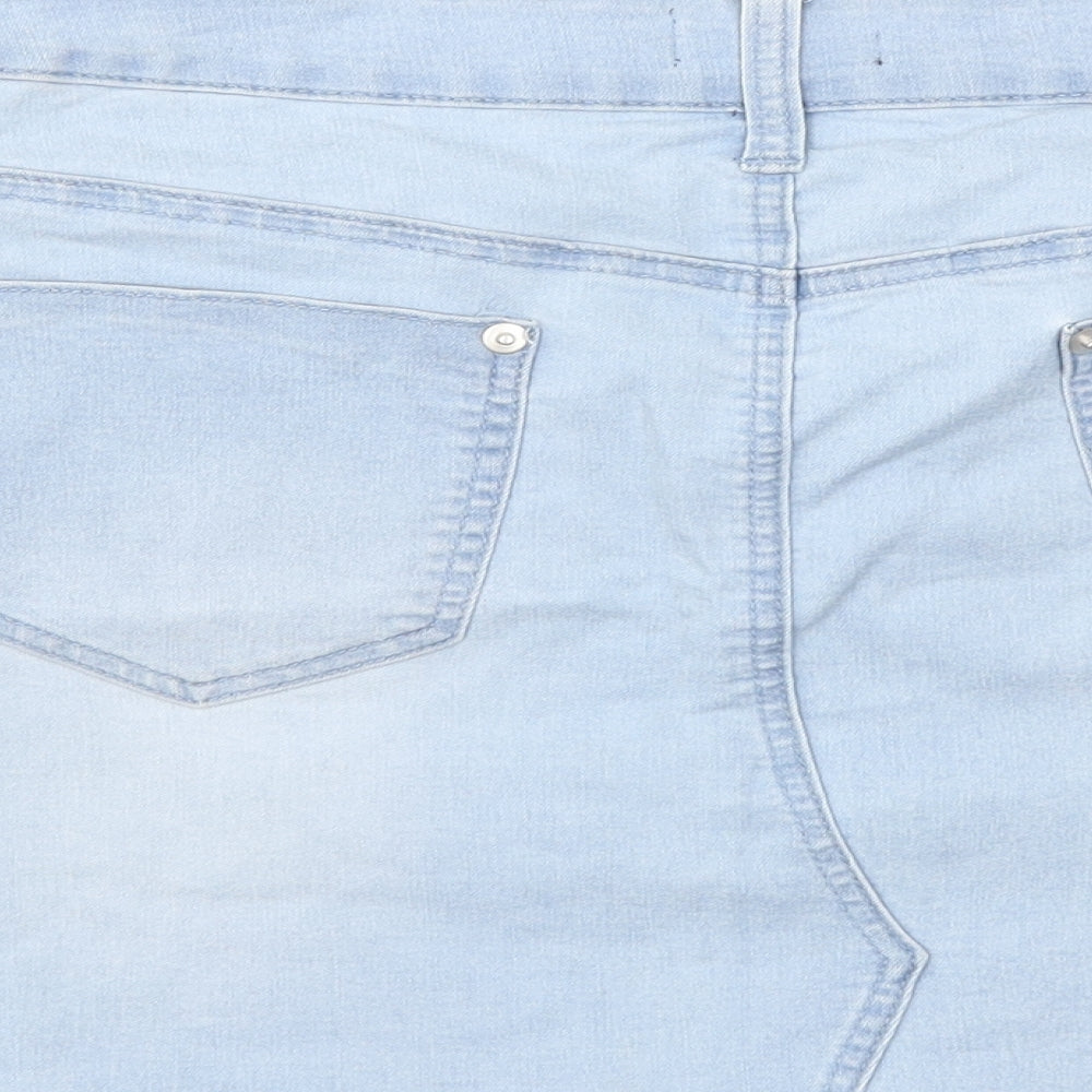 Boohoo Womens Blue   A-Line Skirt Size 12