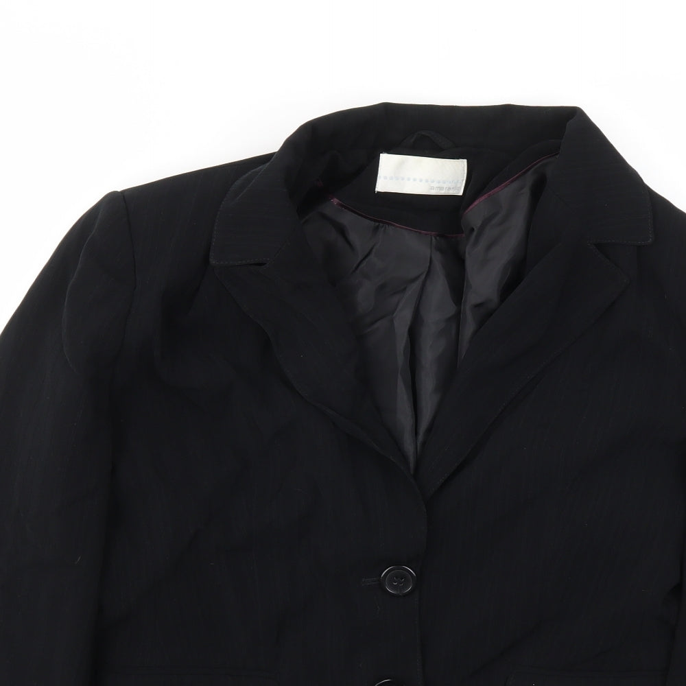 AMARANTO Womens Black   Jacket Blazer Size 16