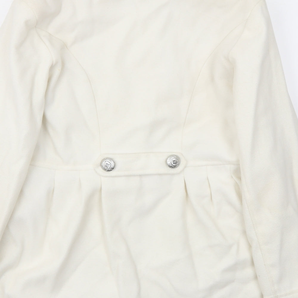 NEW GIRL Womens Ivory   Jacket Coat Size 14