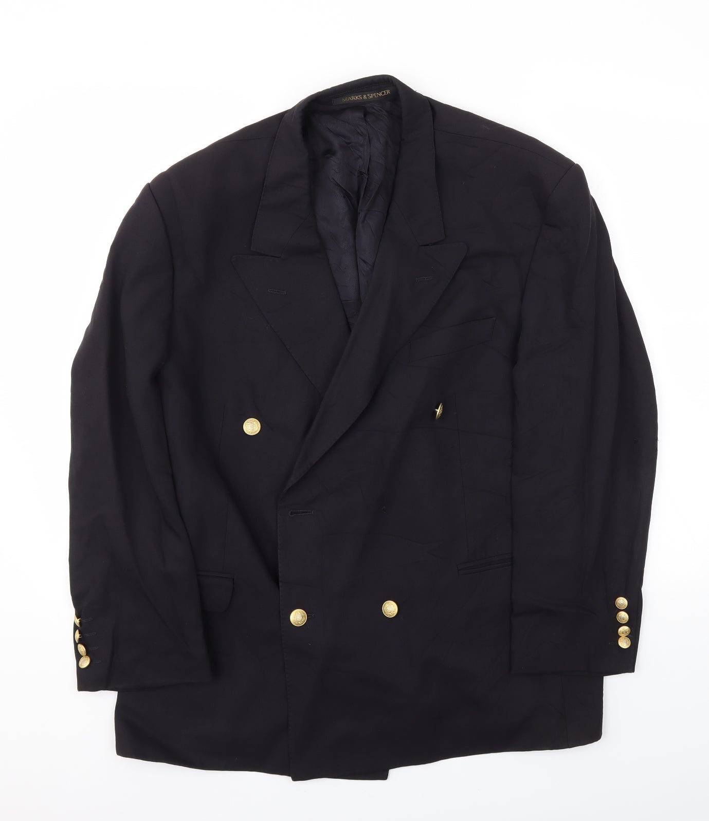 M&S Mens Black   Jacket Blazer Size 44