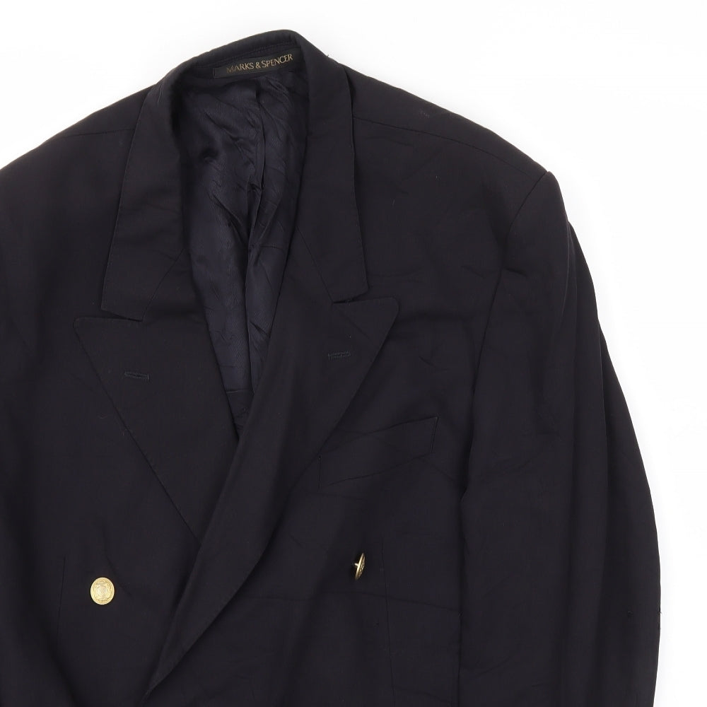 M&S Mens Black   Jacket Blazer Size 44